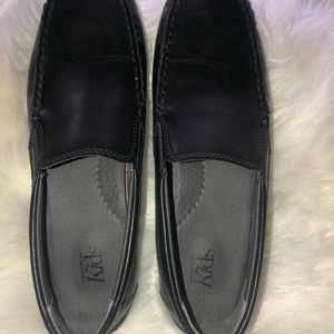 Nordstrom Kid's Black Leather Loafer